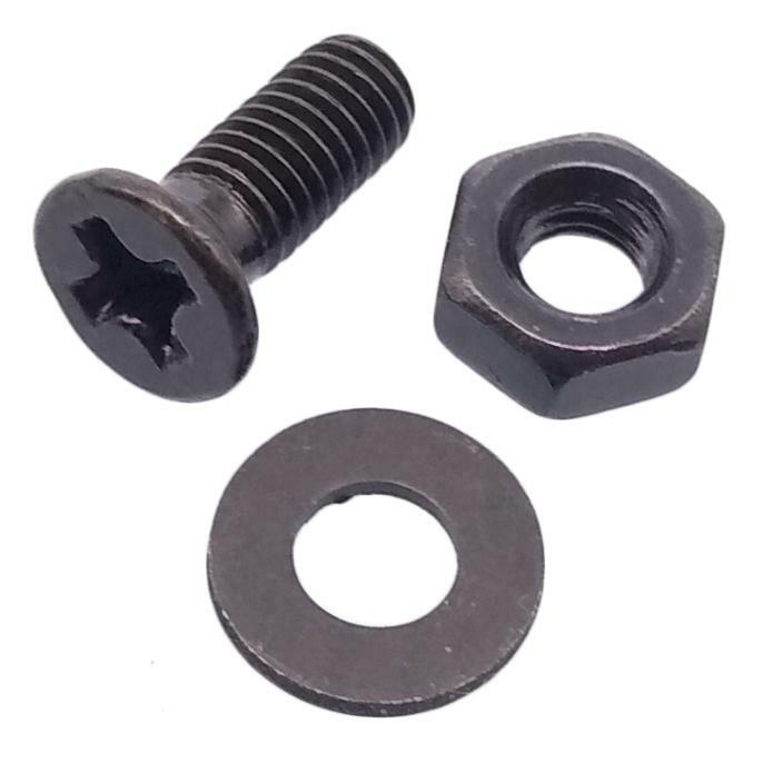 500pcs M3 x 10mm Flat Head Black Screws with Nuts Washers