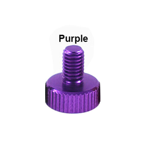 10xAluminum Alloy Knurled Thumb Screws M5x6 Hand Twist Grip Bolt Flat Head Ø12x5