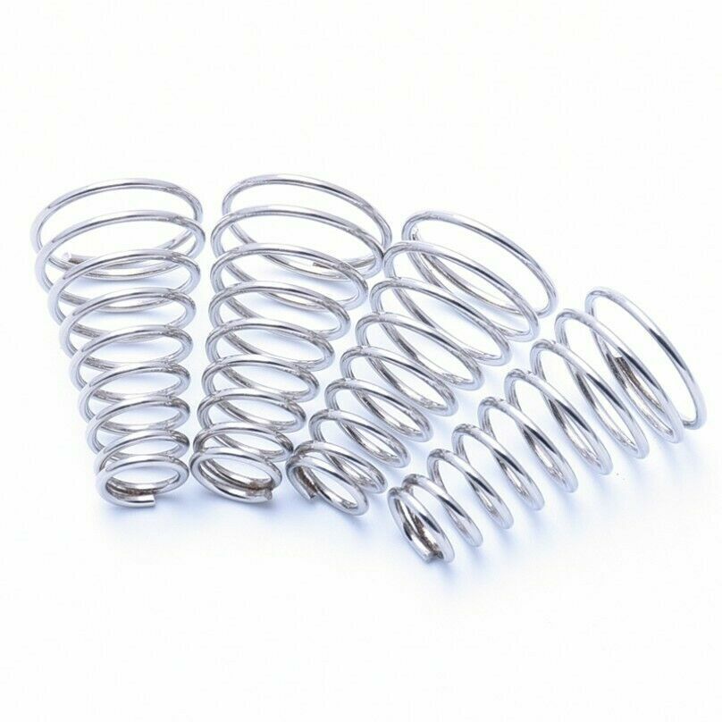 10pcs 0.8mm Wire Dia.Tower Spring Conical Compression Spring 304 Stainless Steel