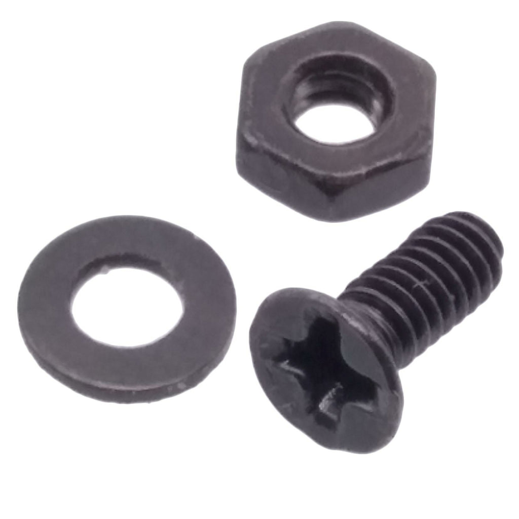 500pcs M2 x 6mm Flat Head Black Screws with Nuts Washers