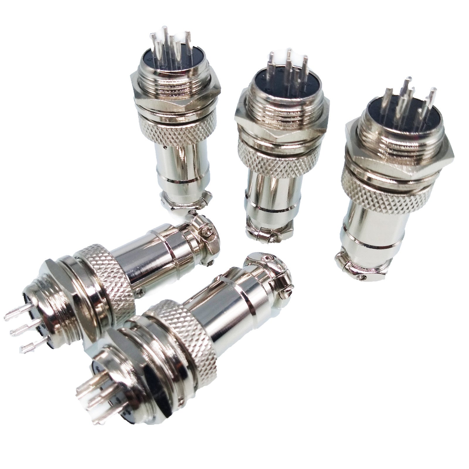 US Stock 5 Pair Aviation Plug 6 Pin Male Female Panel Wire Connector 16mm GX16-6