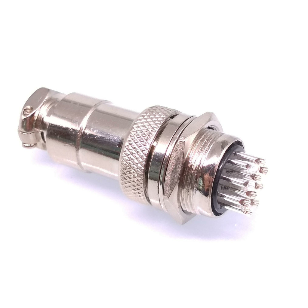 1Set GX20 10Pin 20mm Panel Mounting Metal Aviation Connector Plug + Socket