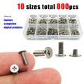800x M2M2.5M3 Phillips Flat Thin Wafer Head Laptop Computer Screw Bolt Kit Set