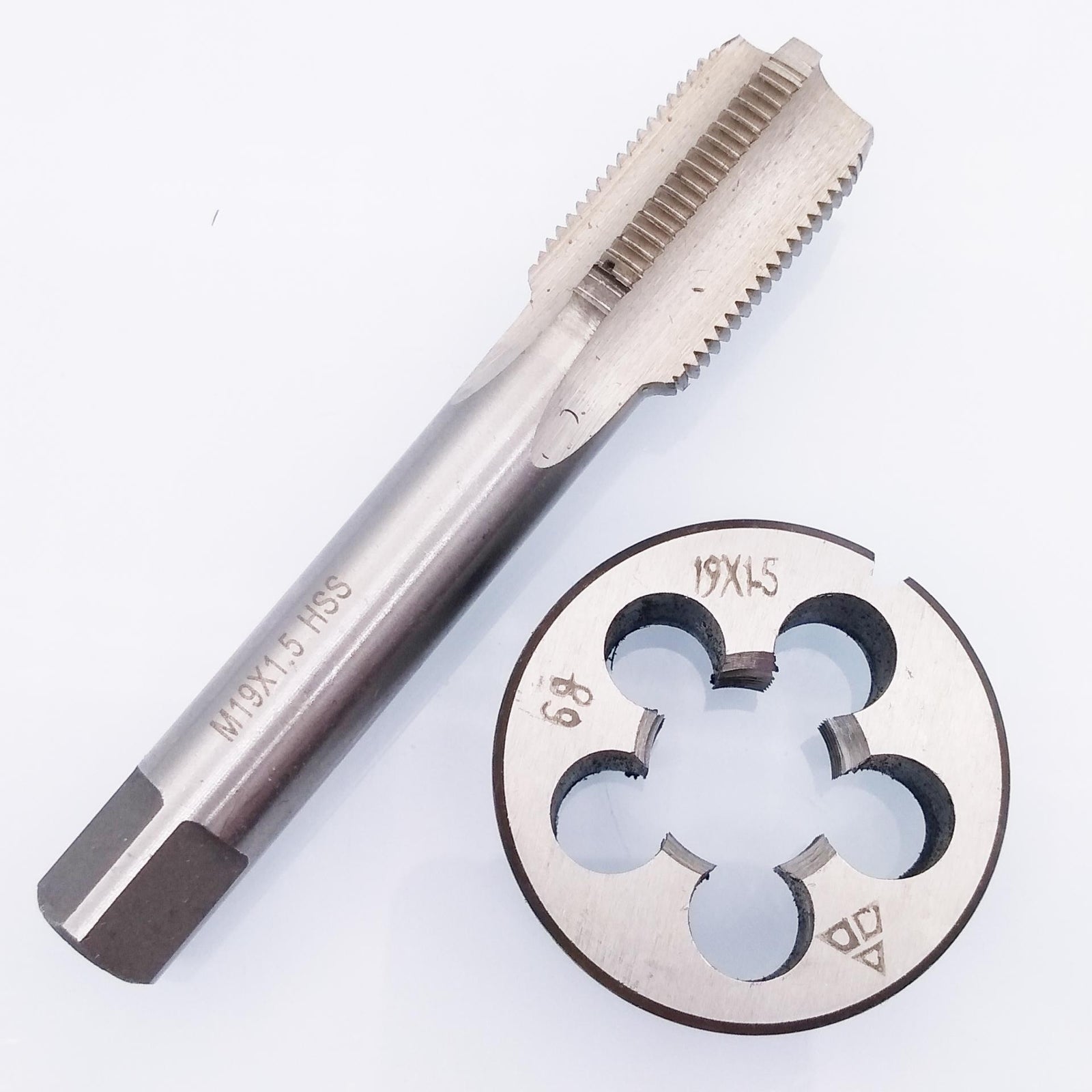 HSS M19 x 1.5mm Tap & M19 x 1.5mm Die Metric Thread Right Hand