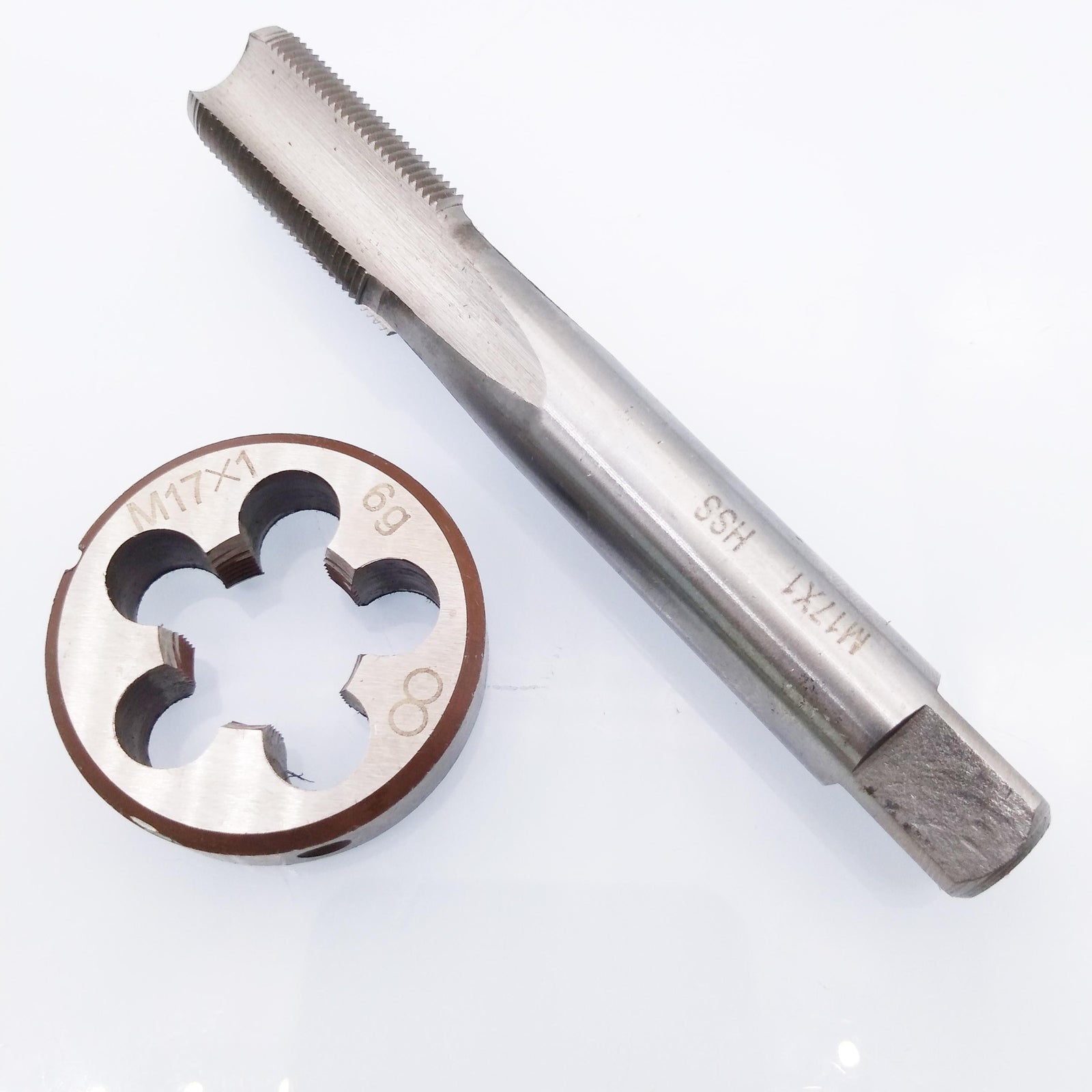 US Stock HSS M17 x 1mm Tap & M17 x 1.0mm Die Metric Thread Right Hand