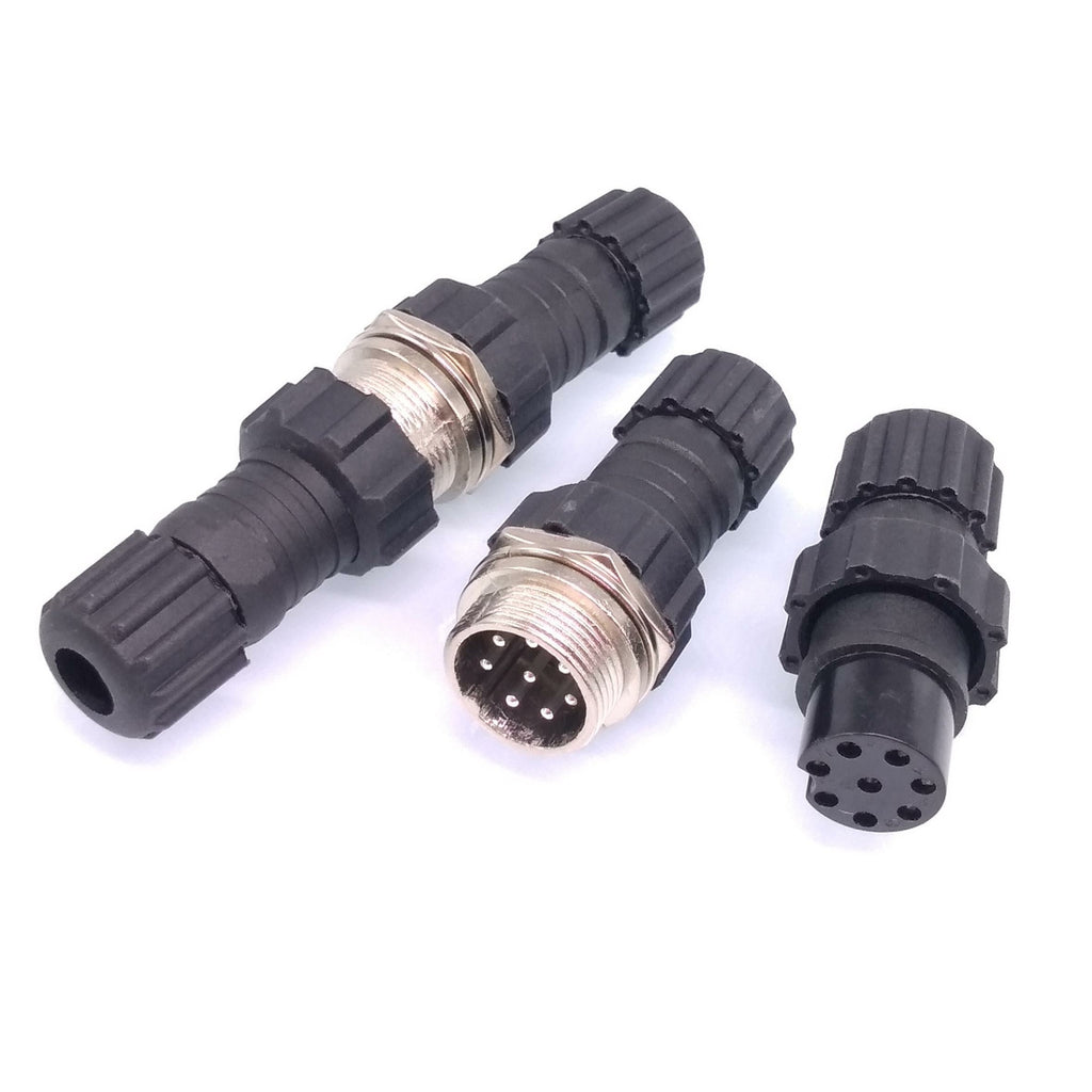 2Sets GX16 Waterproof Aviation Connector Plug Socket Sensor 8pin