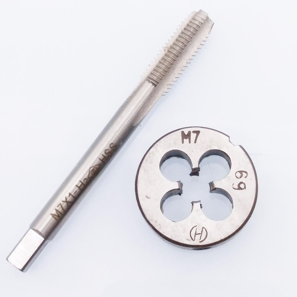 HSS M7 x 1mm Tap & M7 x 1mm Die Metric Thread Left Hand