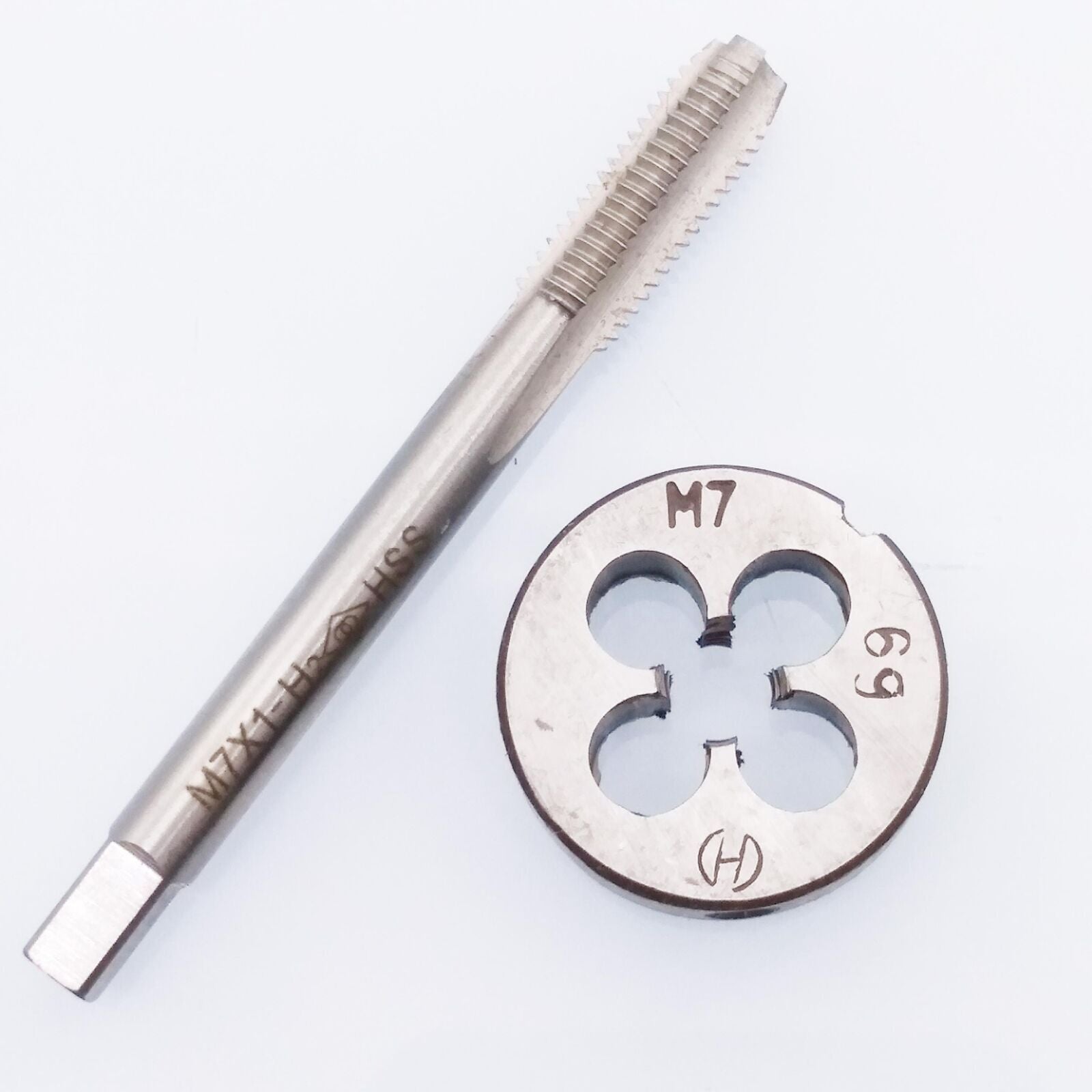 HSS M7 x 1mm Tap & M7 x 1mm Die Metric Thread Left Hand