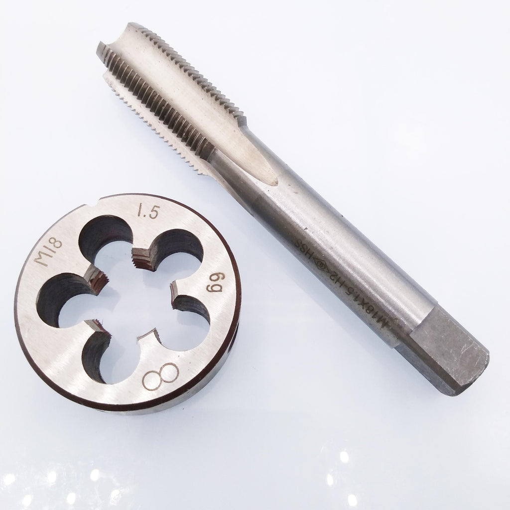 US Stock HSS M18 x 1.5mm Tap & M18 x 1.5mm Die Metric Thread Right Hand