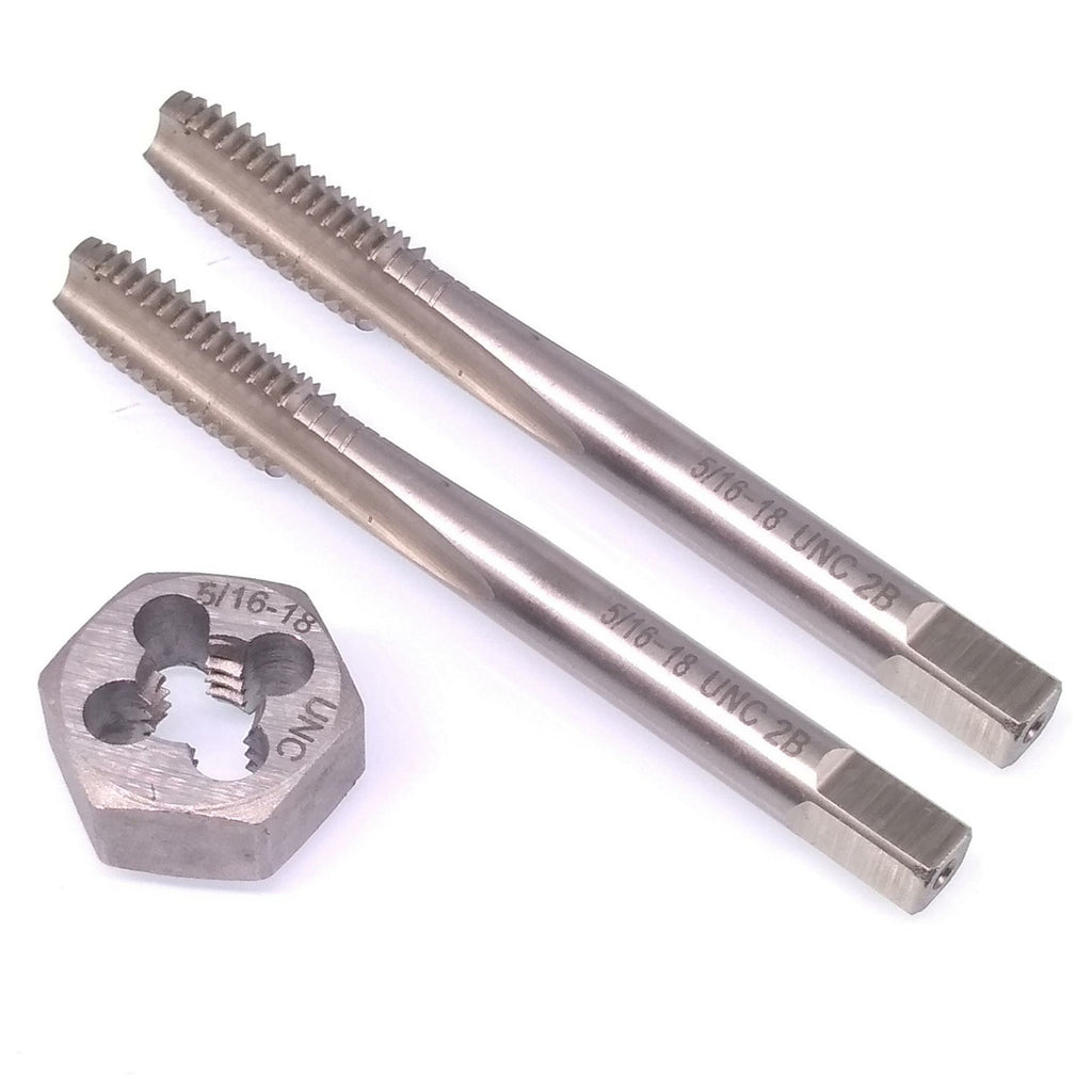 HSS 5/16-18 Taper & Plug Tap & 5/16-18 Hexagon Die Thread Right Hand Set