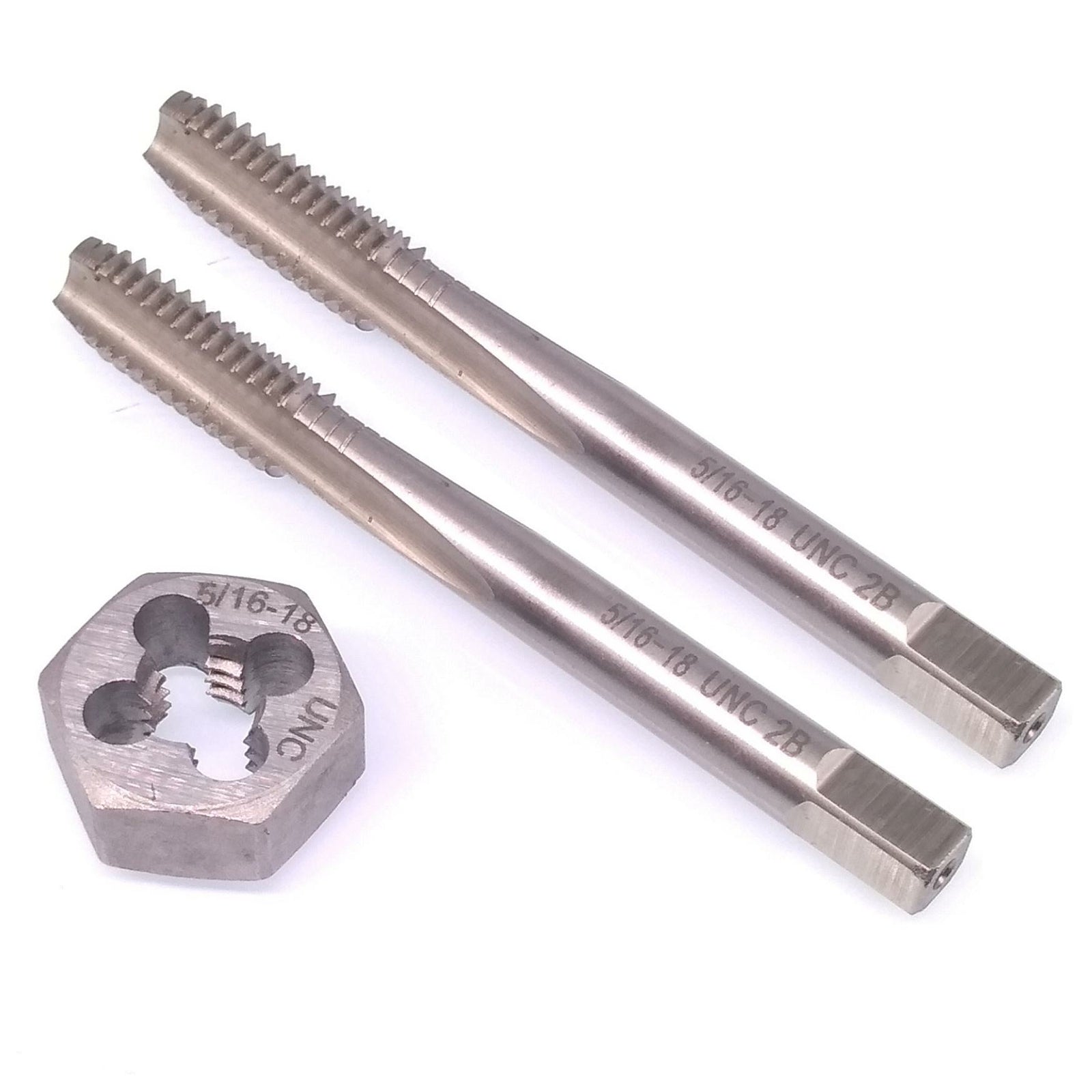 HSS 5/16-18 Taper & Plug Tap & 5/16-18 Hexagon Die Thread Right Hand Set
