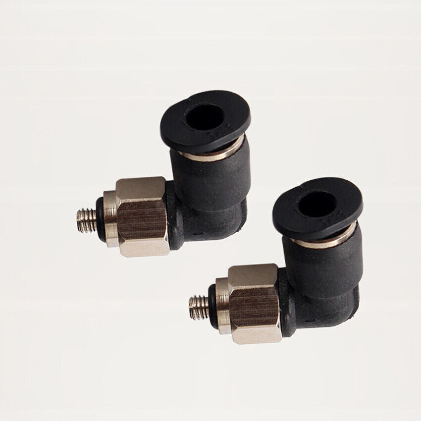 5x Pneumatic Metric Male Thread x Push-in Fittings Elbow Adapter Tube Hose OD5mm