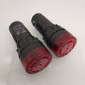 2pc AD16-22SM 22mm 12V Red LED Indicator Light Signal Flash Buzzer Beep