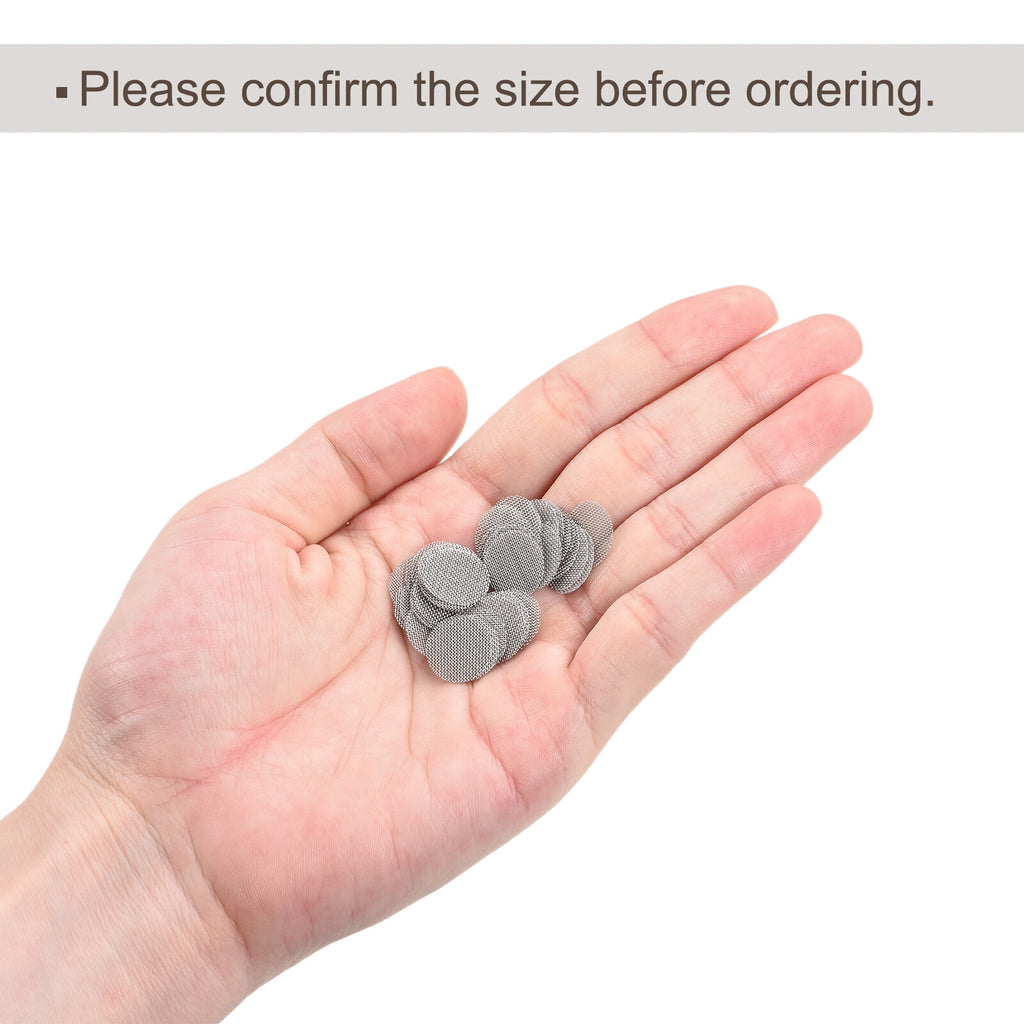 40pcs 60# Pipe Screen Stainless Steel Screen 1/2 Inch 12.7mm Dia for Pipe Filter