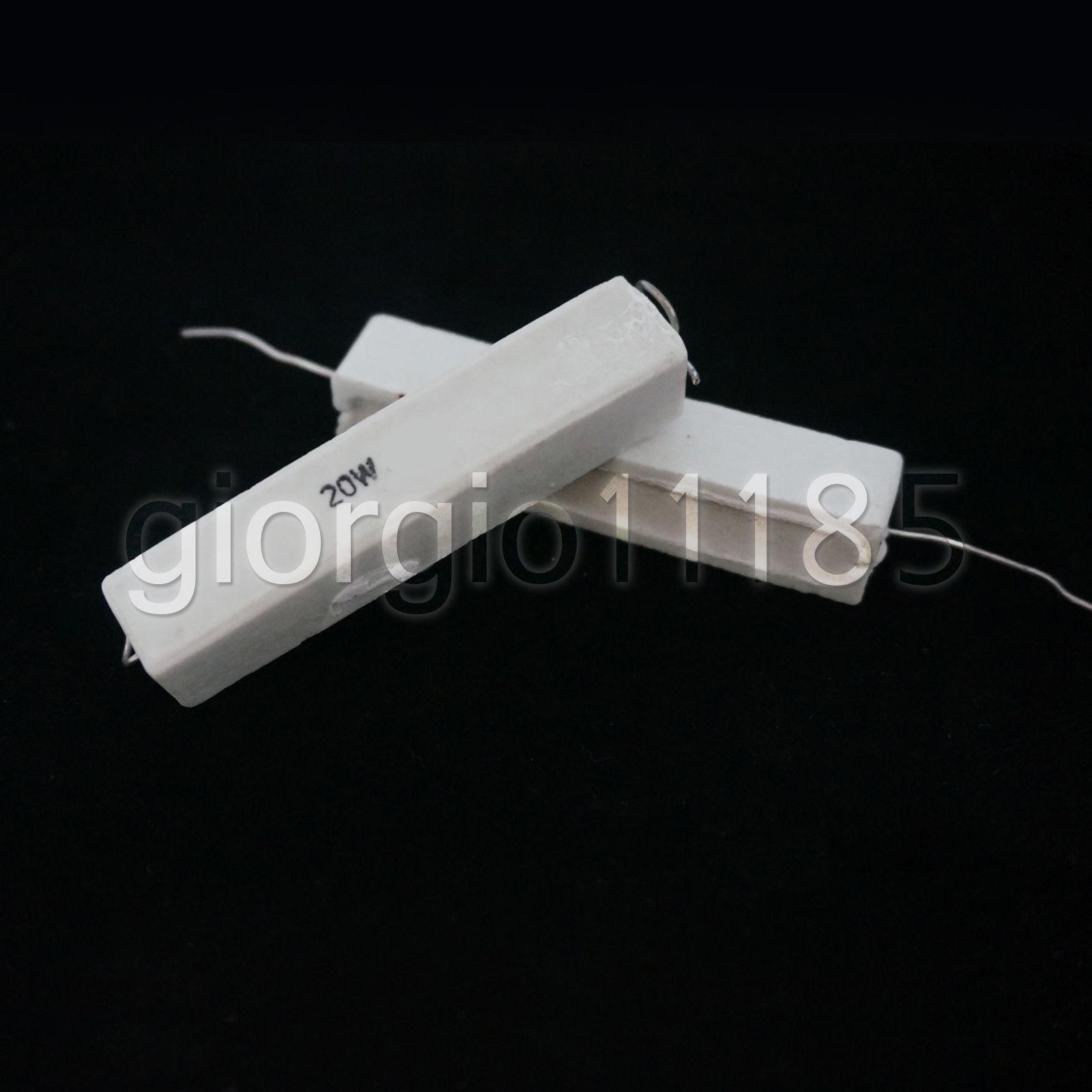 US Stock 2pcs 180 ohm 180RΩJ 20 watt Axial Ceramic Cement Power Resistor 20W