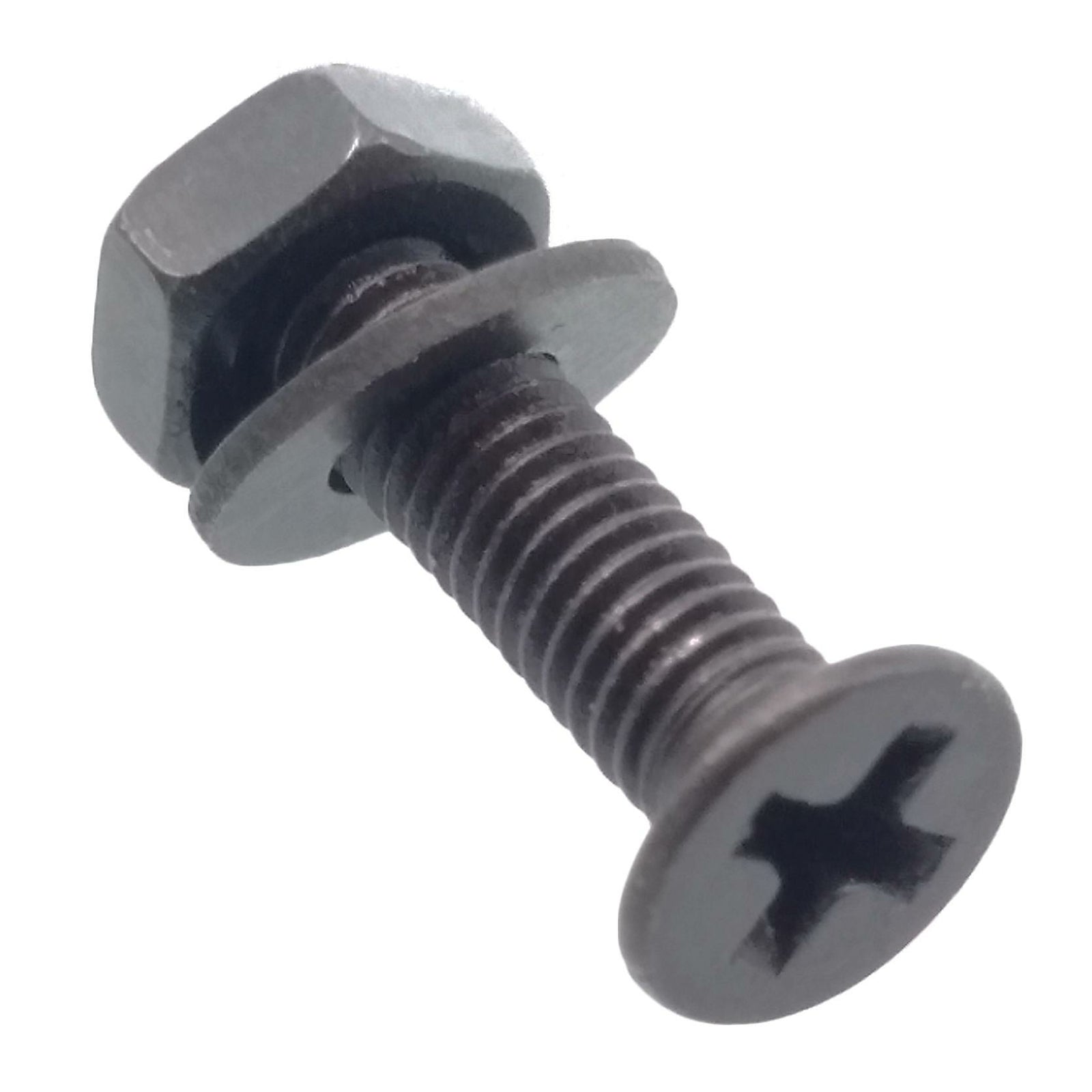 500pcs M3 x 12mm Flat Head Black Screws with Nuts Washers