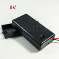 5x 9V PP3 Battery Holder Box DC Case With Wire Lead ON/OFF Switch Cover