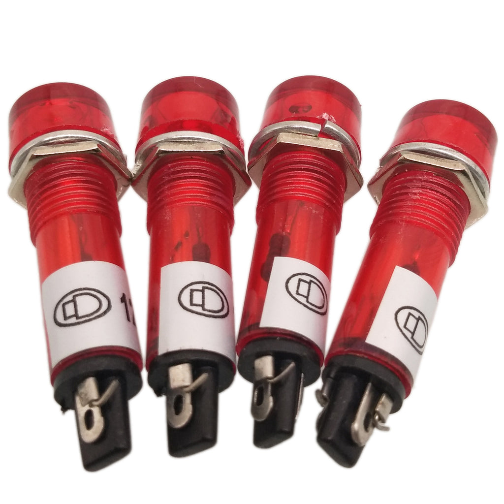 US Stock 5pc Red XD10-3 12V DC 10mm Power Signal Indicator Light Mini Pilot Lamp