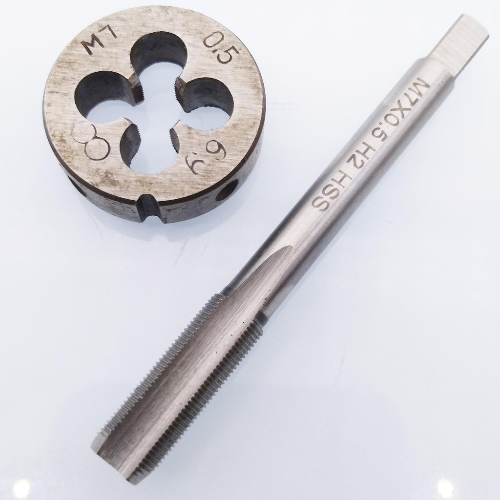 AU Stock HSS M7 x 0.5mm Tap & M7 x 0.5mm Die Metric Thread Right Hand
