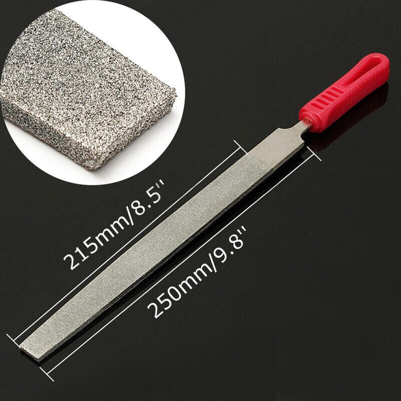 AU Stock 10'' 120Grit Alloy Long Diamond Coated Flat File Filing Stone Thick 5mm