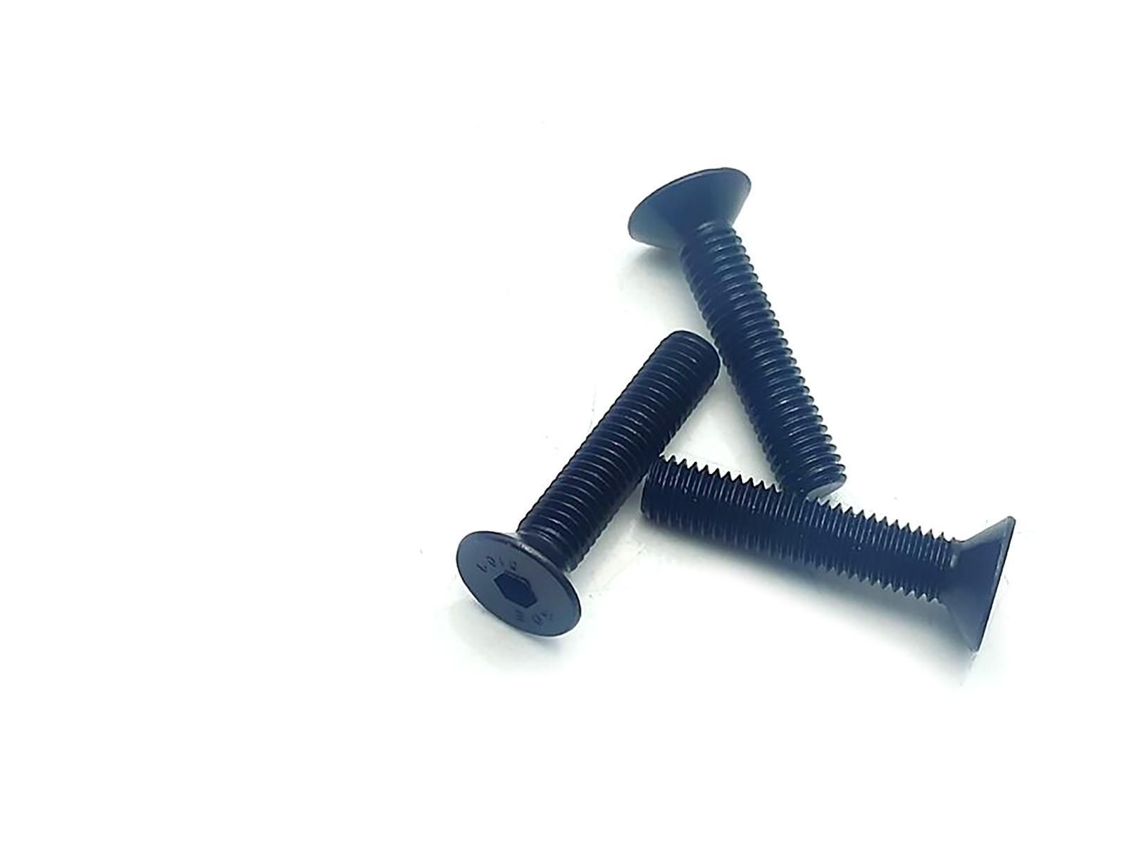 US Stock 50x M5 x 25mm Grade 10.9 Flat Countersunk Hex Socket Bolts Screws Black