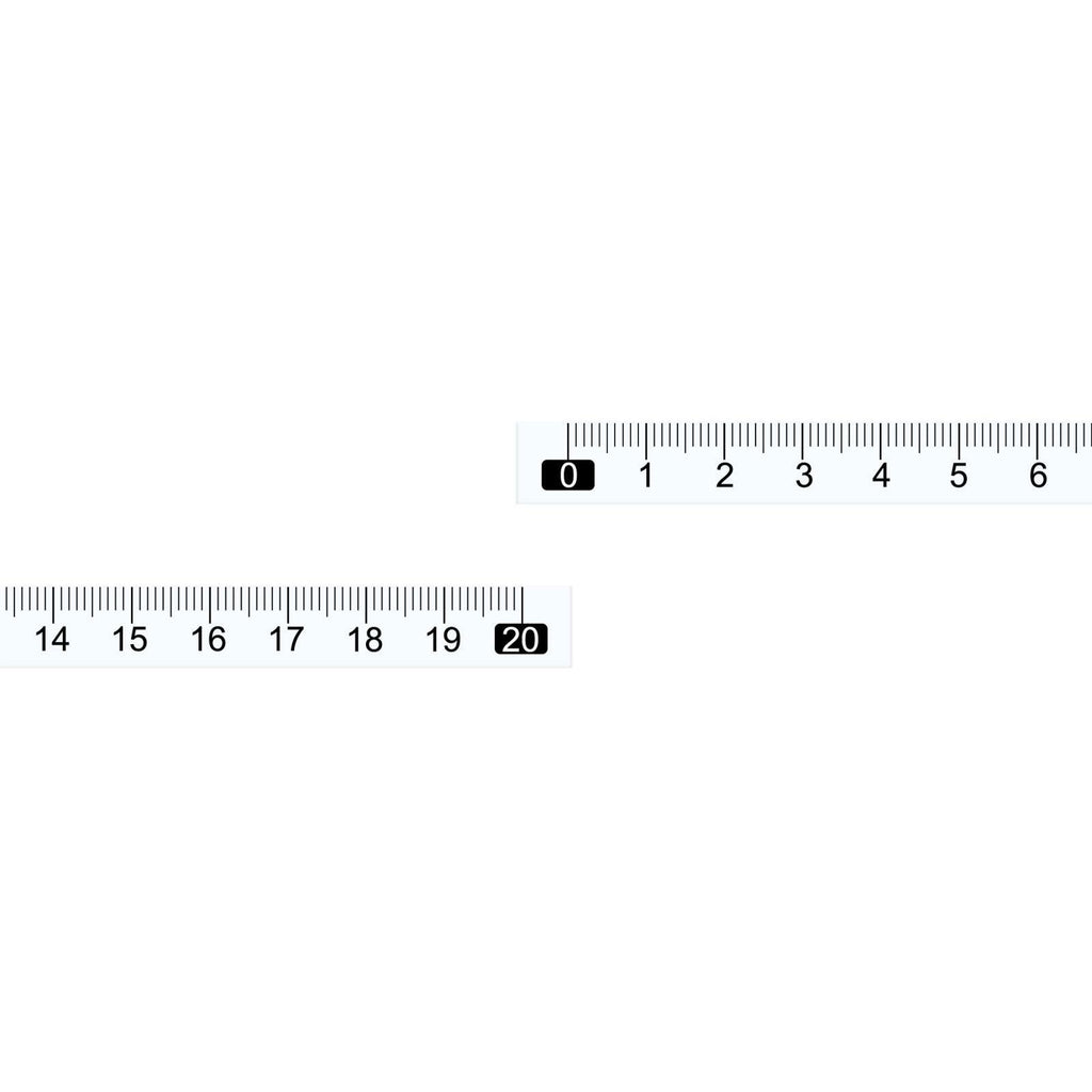 10Pcs Adhesive Tape Measure 20cm Left to Right Workbench Ruler (Transparent)