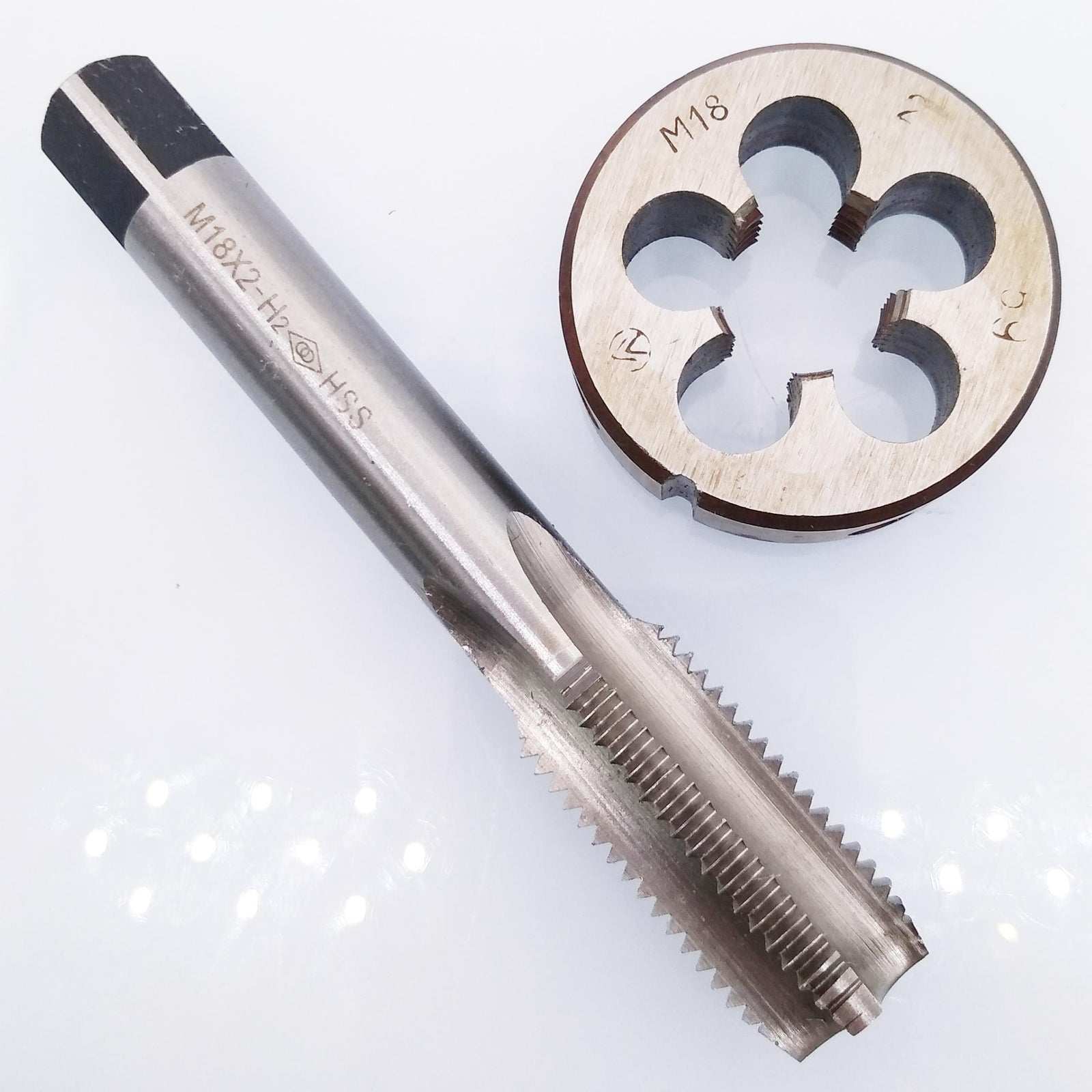 US Stock HSS M18 x 2mm Tap & M18 x 2.0mm Die Metric Thread Right Hand