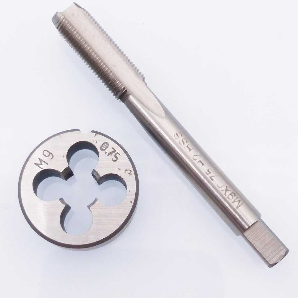 HSS M9 x 0.75mm Tap & M9 x 0.75mm Die Metric Thread Right Hand