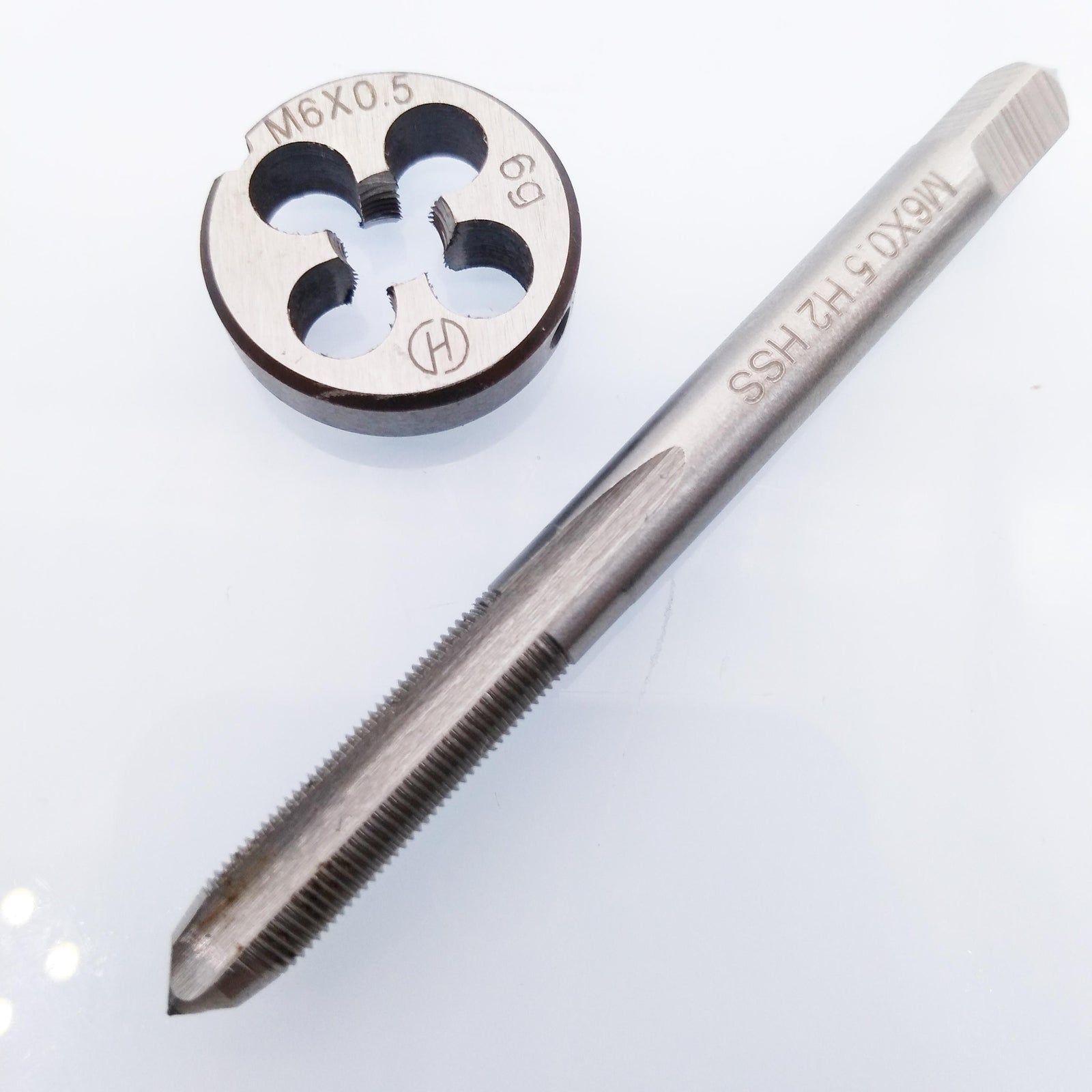 US Stock HSS M6 x 0.5mm Tap & M6 x 0.5mm Die Metric Thread Right Hand