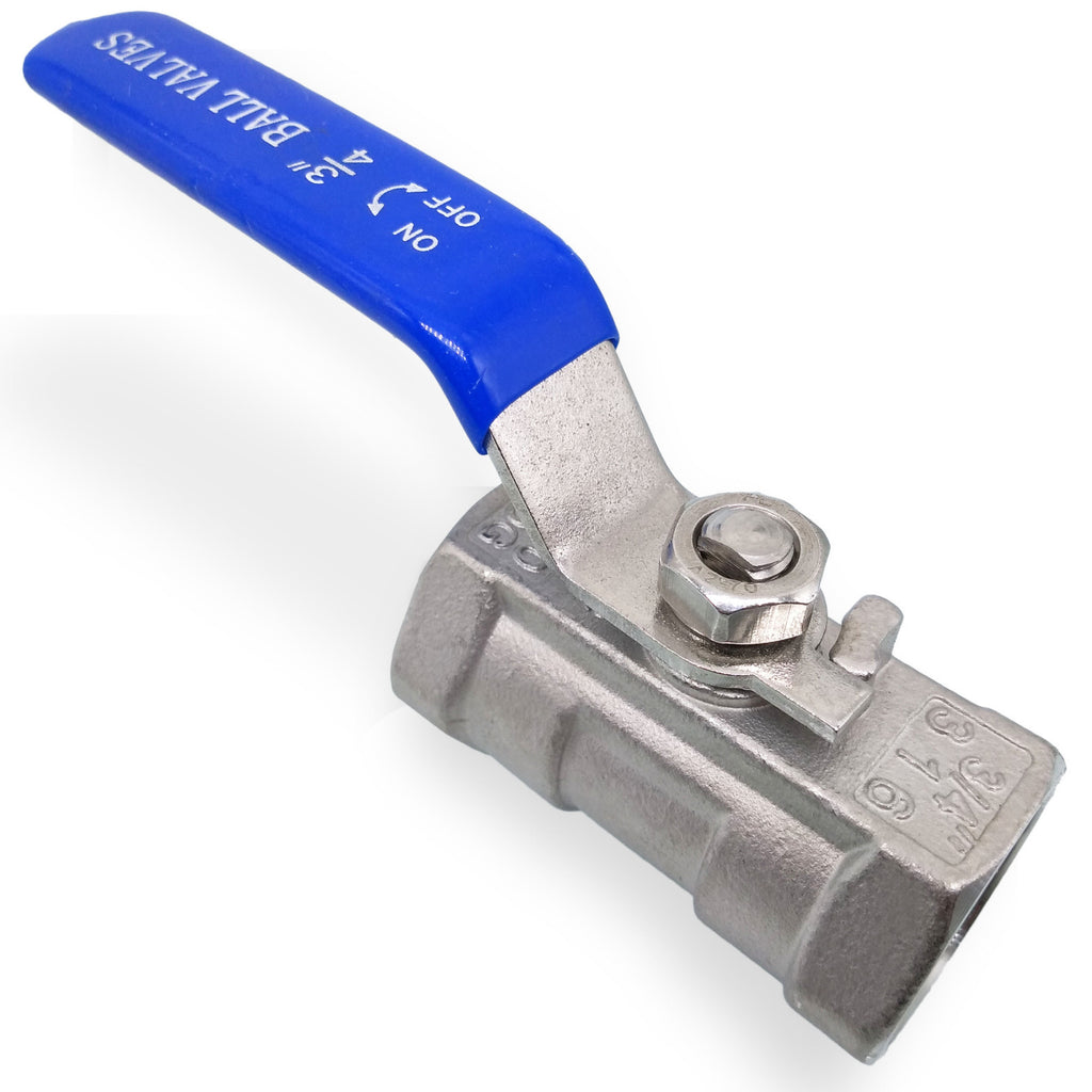 US Stock 3/4" NPT Female 1-Piece 316 Stainless Steel Port Ball Valve WOG1000