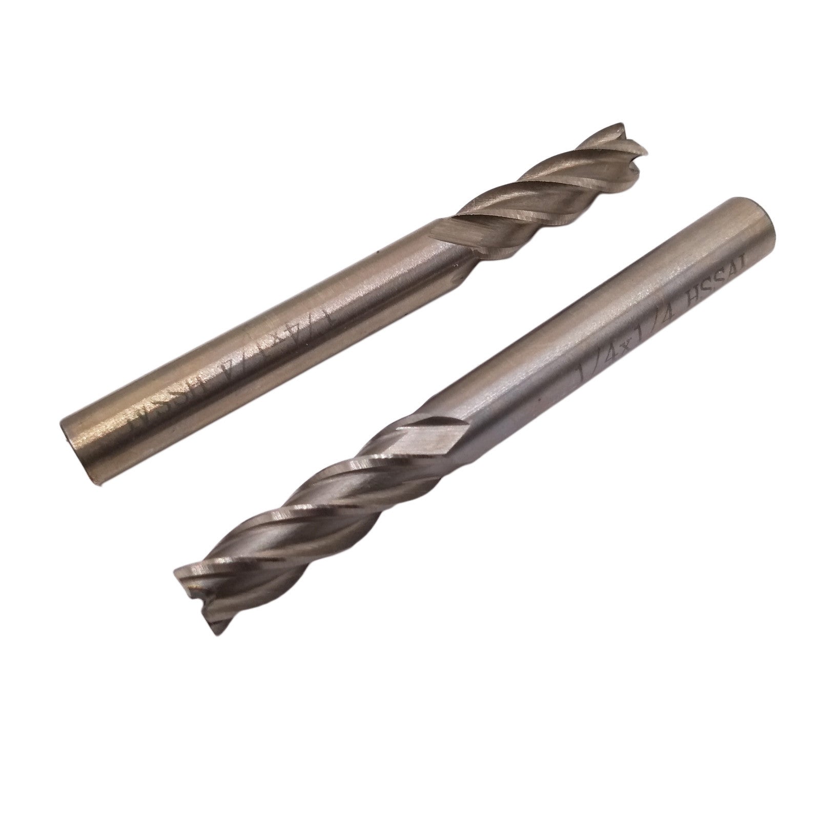 US Stock 3pcs 1/4 inch Four 4 Flute HSS & Aluminium End Mill Cutter CNC Bit