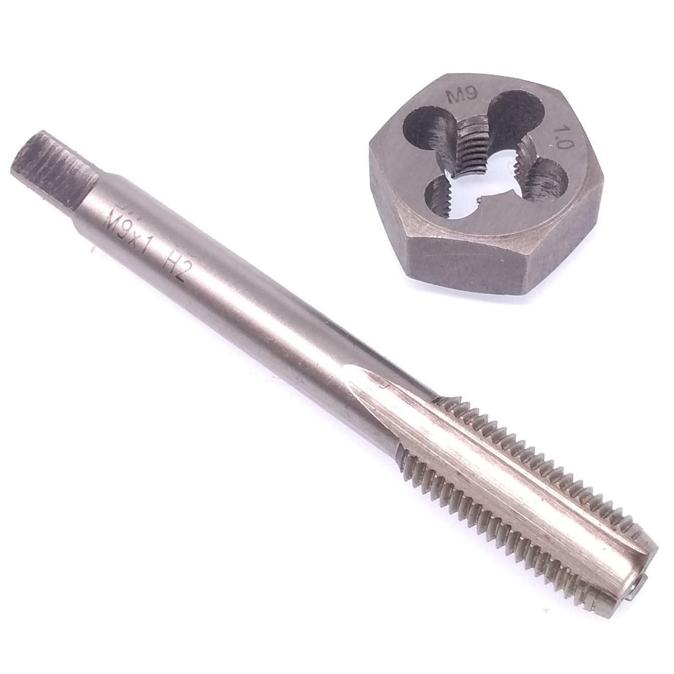US Stock HSS M9 x 1mm Tap & M9 x 1mm Hexagon Die Metric Thread Right Hand Set