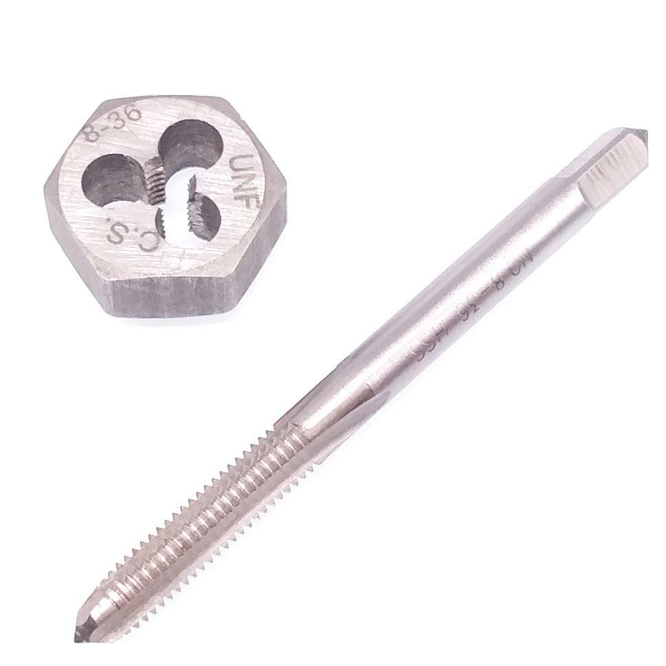 US Stock HSS 8-36 Tap & 8-36 Hexagon Die Thread Right Hand Set