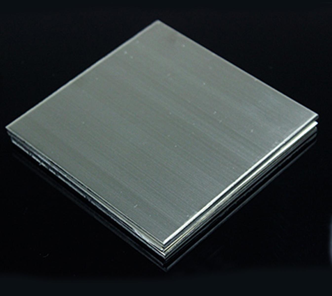 US Stock 1.5mm ±10% x 5" x 5" 304 Stainless Steel Fine Polished Plate Sheet