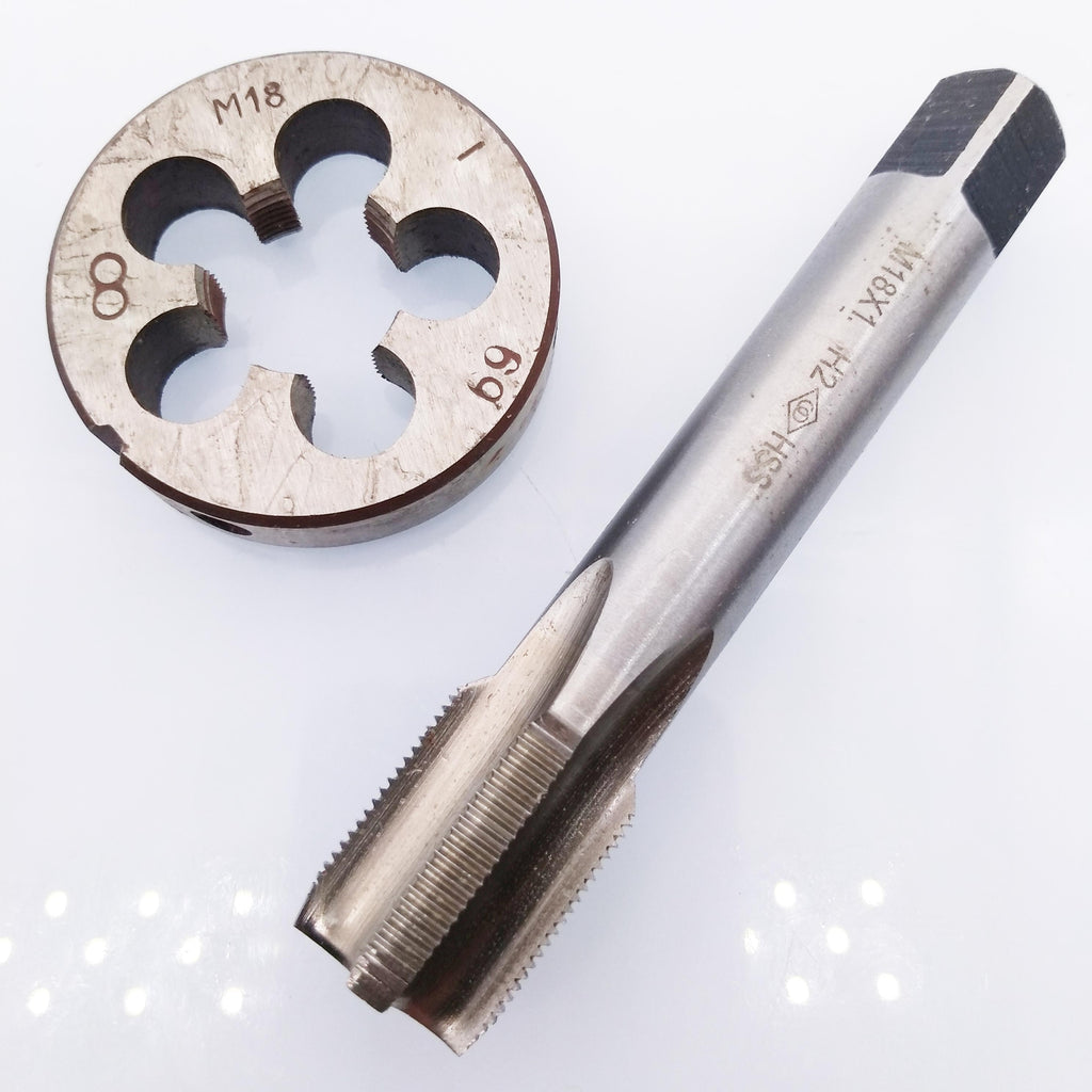 AU Stock  HSS M18 x 1mm Tap & M18 x 1.0mm Die Metric Thread Right Hand