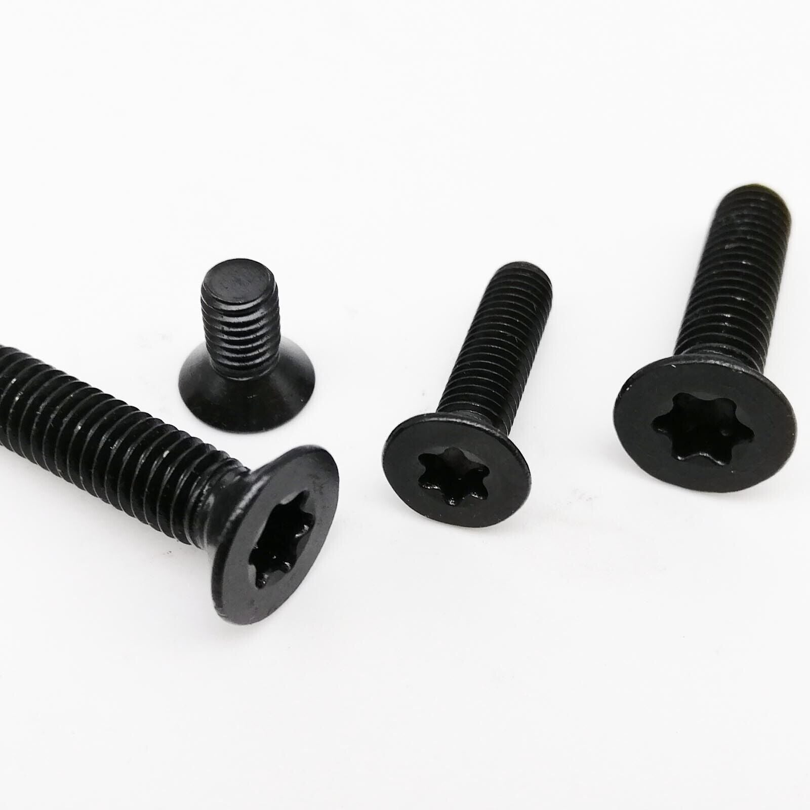 10pcs M6 x 20mm Black Six-Lobe Torx Head Flat Countersunk Screw Bolt