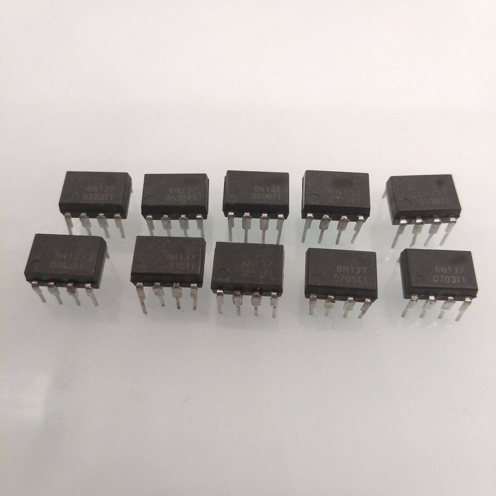 US Stock 10pcs 6N137 DIP8 Isolator 2.5kVRMS 1CH OPEN