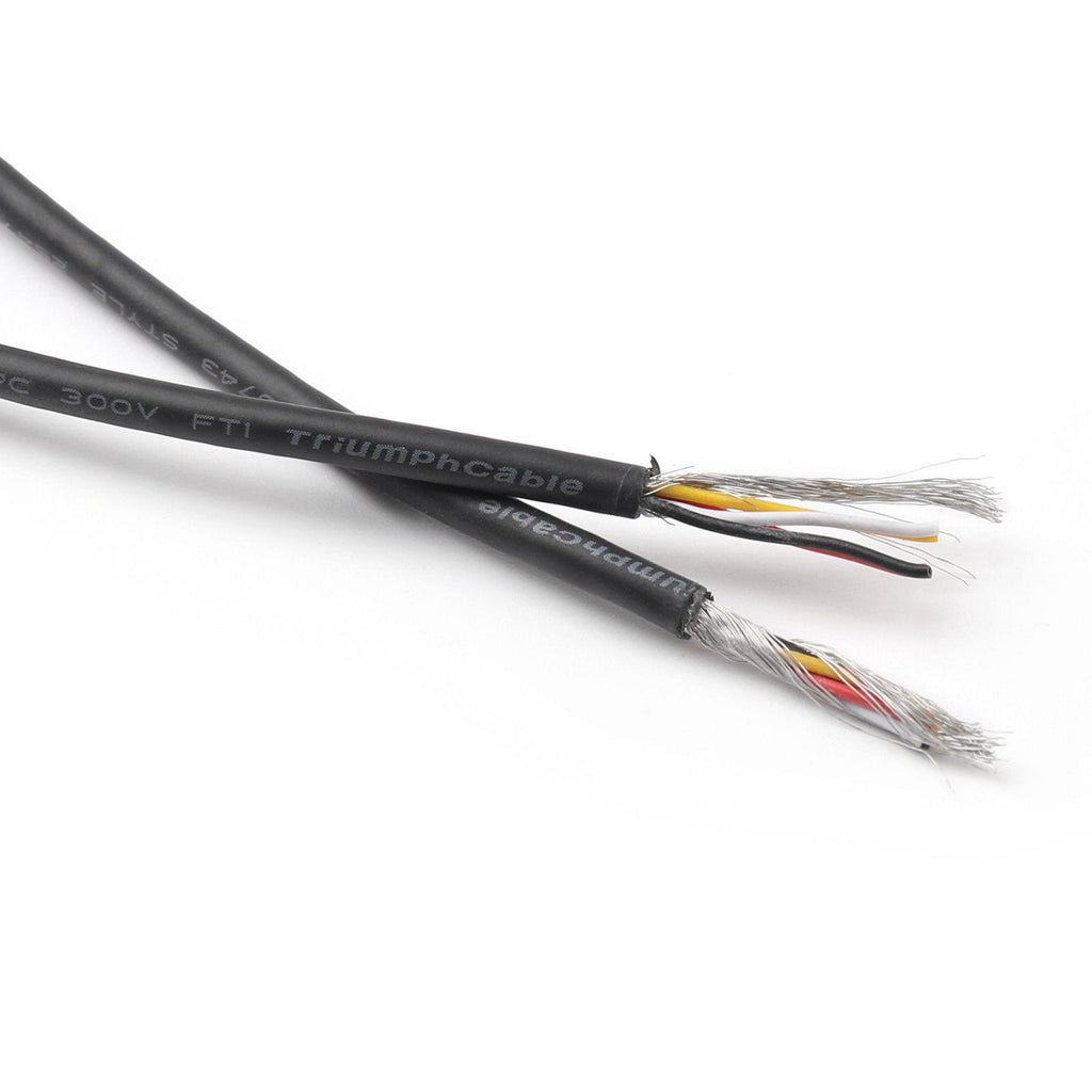US Stock 50ft UL2547 3 Core 24AWG Shielded Audio Headphone Signal Cable Wire