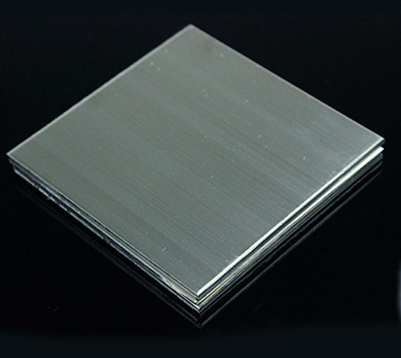 AU Stock 2pc 0.35mm ±10% x 5" x 5" 304 Stainless Steel Fine Polished Plate Sheet