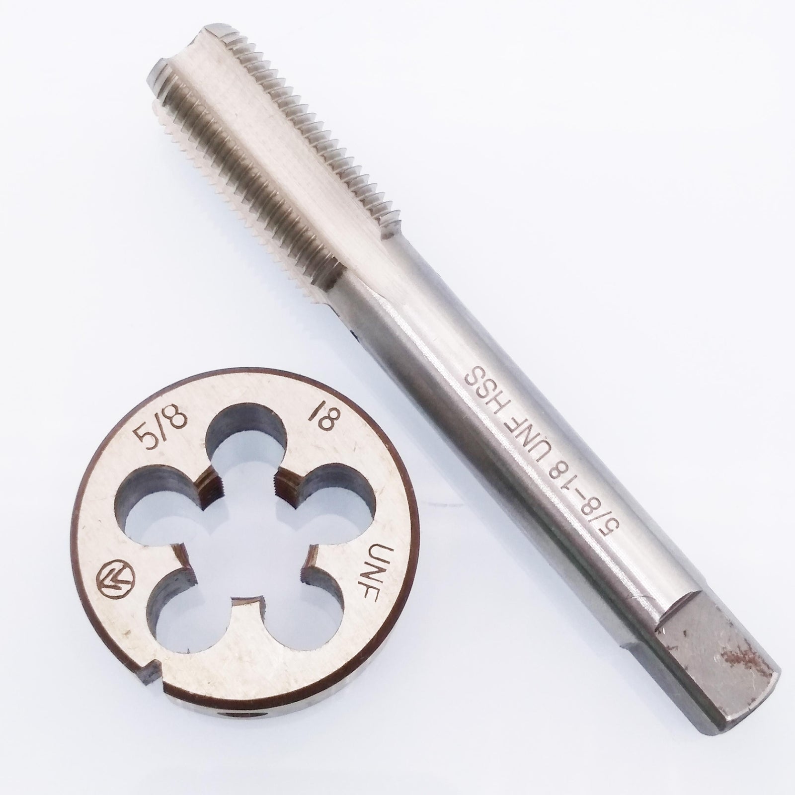HSS 5/8-18 UNF Tap & 5/8-18 UNF Die Right Hand