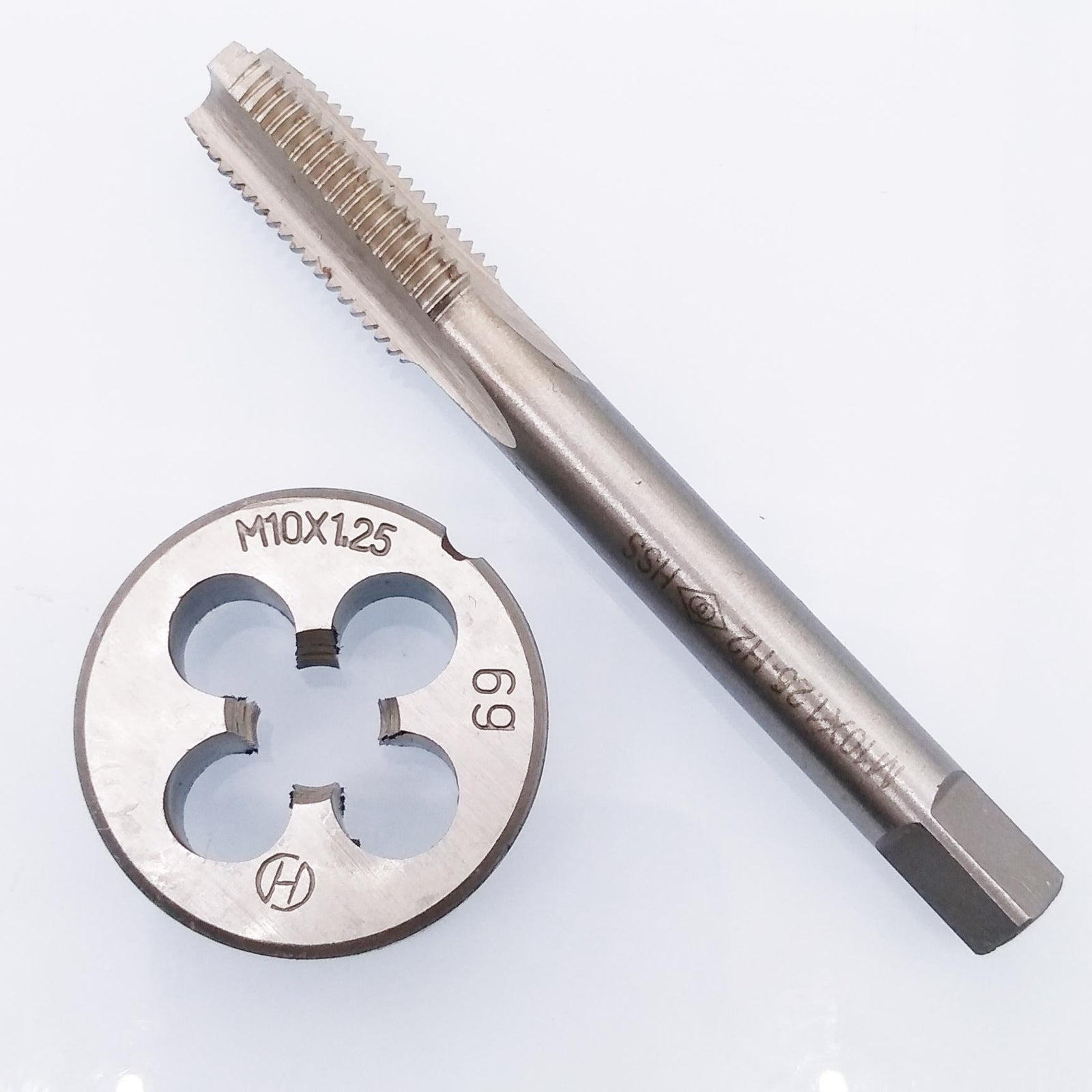 US Stock HSS M10 x 1.25mm Tap & M10 x 1.25mm Die Metric Thread Right Hand