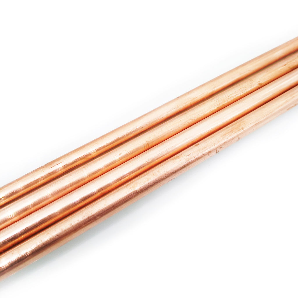 US Stock 4pcs 6mm ±10% Dia. 9.85" 99.9% Pure Copper T2 Cu Metal Rods Cylinder