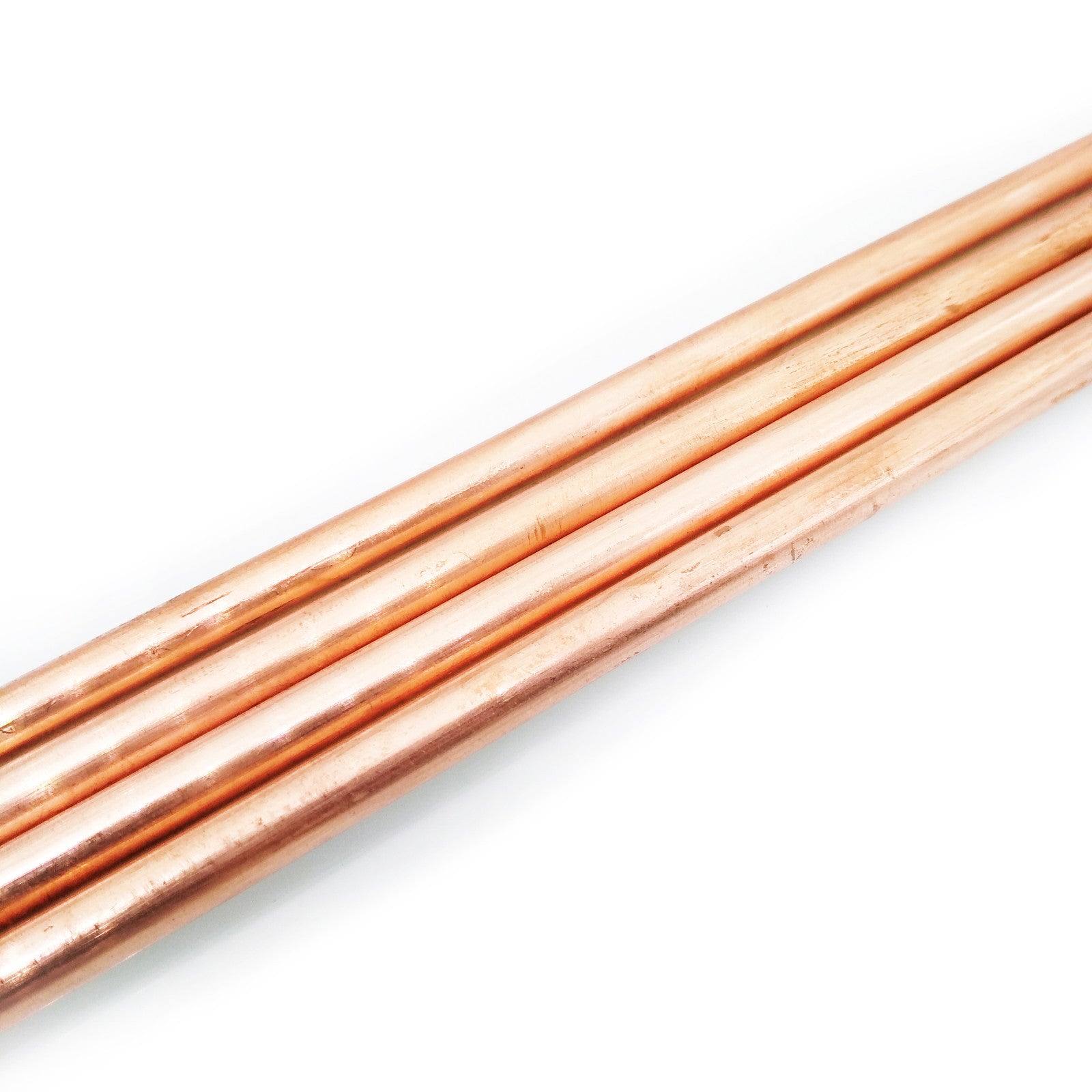 US Stock 4pcs 6mm ±10% Dia. 9.85" 99.9% Pure Copper T2 Cu Metal Rods Cylinder