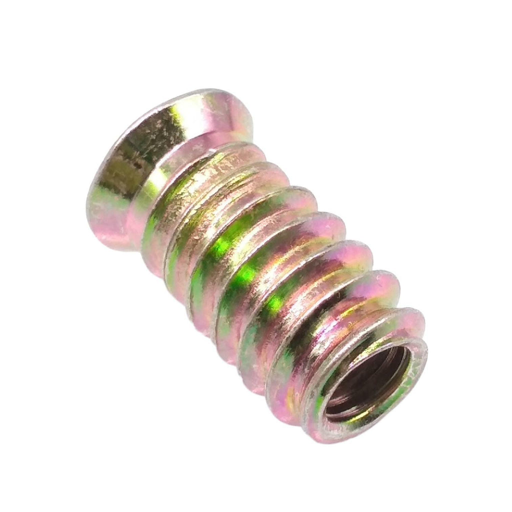 100pcs M6 x 20mm Furniture Screw-in Nut Bolt Fastener Hex Socket Insert Nuts