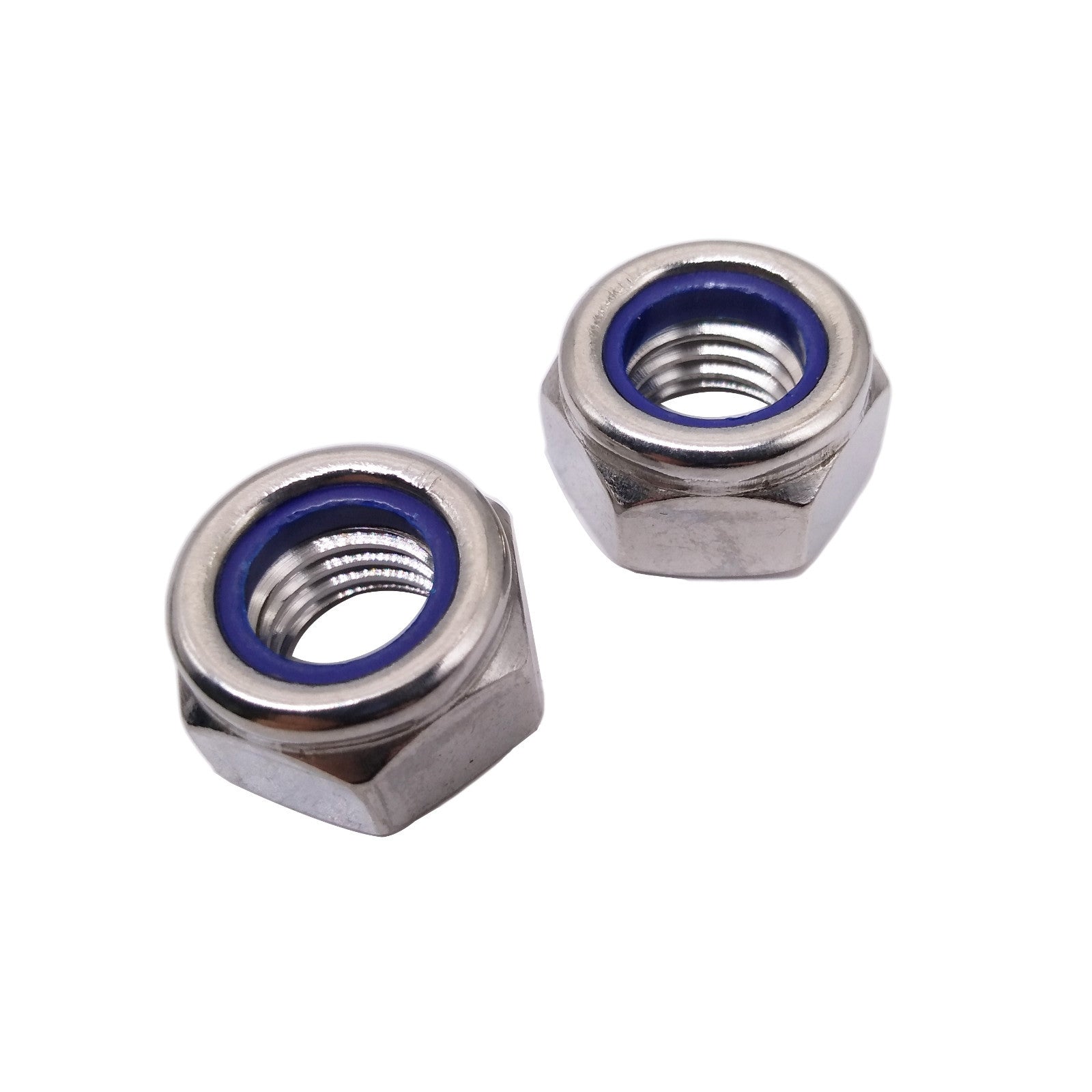 US Stock 6pcs M12 x 1.75mm Nylon Insert Hex Lock Nut DIN985 A2 Stainless Steel