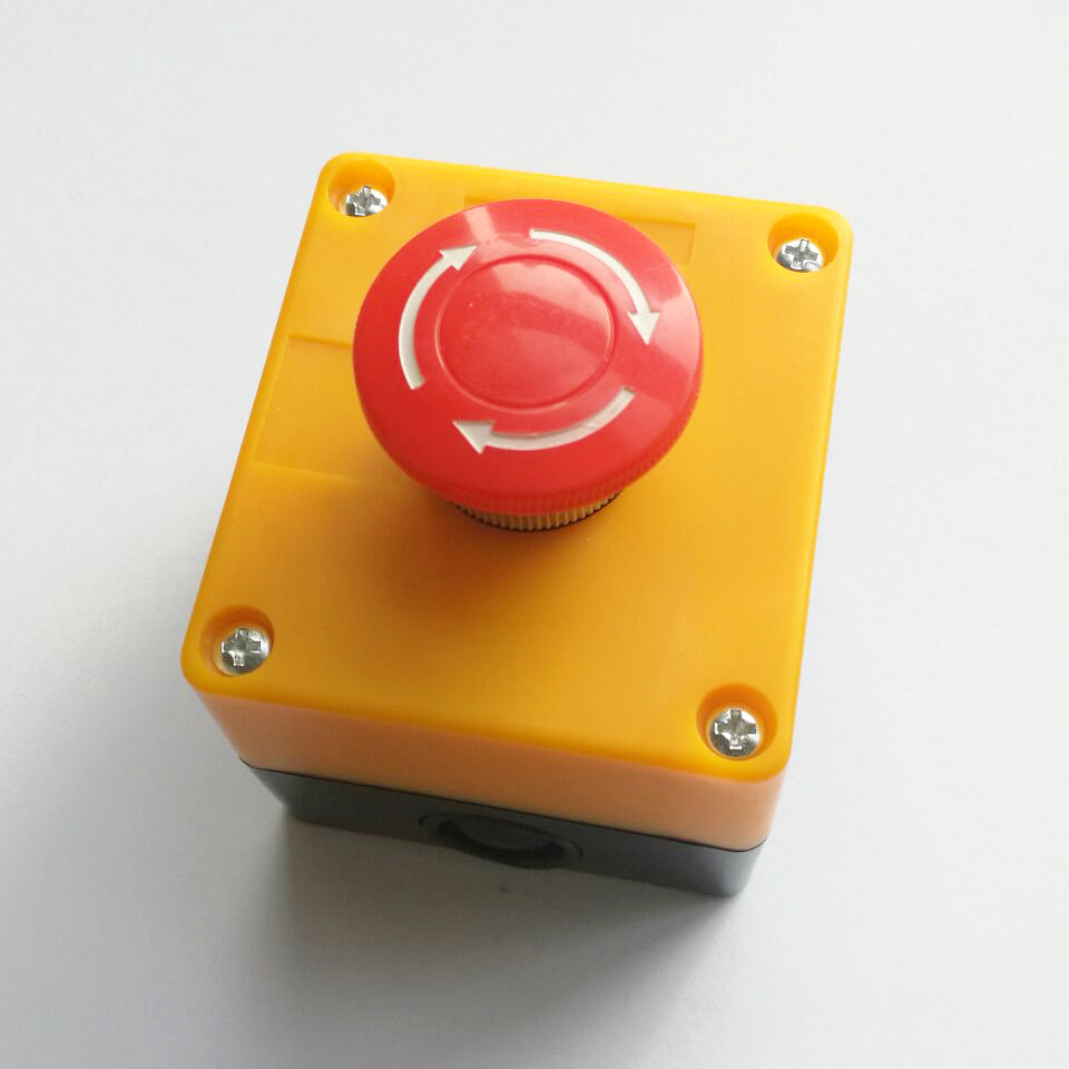 US Stock Red Sign Emergency Stop Push Button 660V 10A Switch
