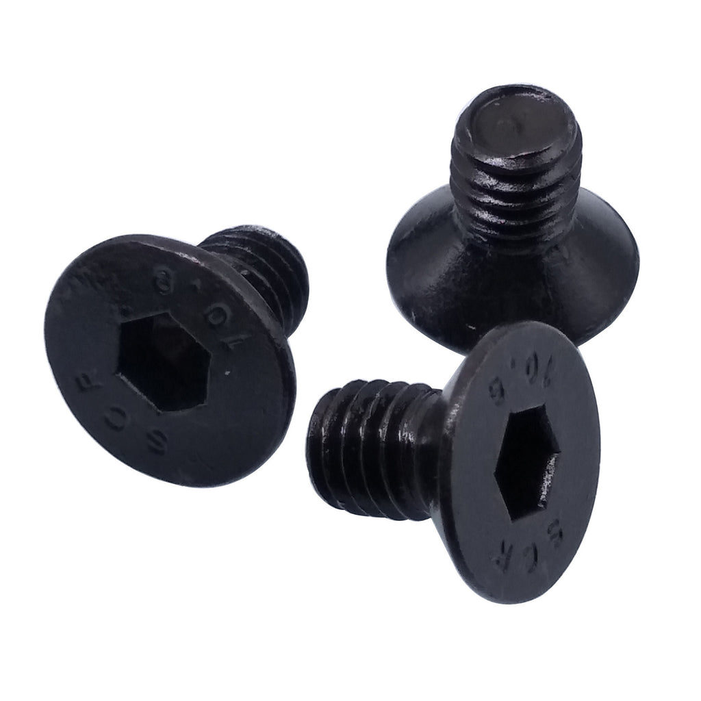 US Stock 50x M6 x 10mm Grade 10.9 Flat Countersunk Hex Socket Bolts Screws Black