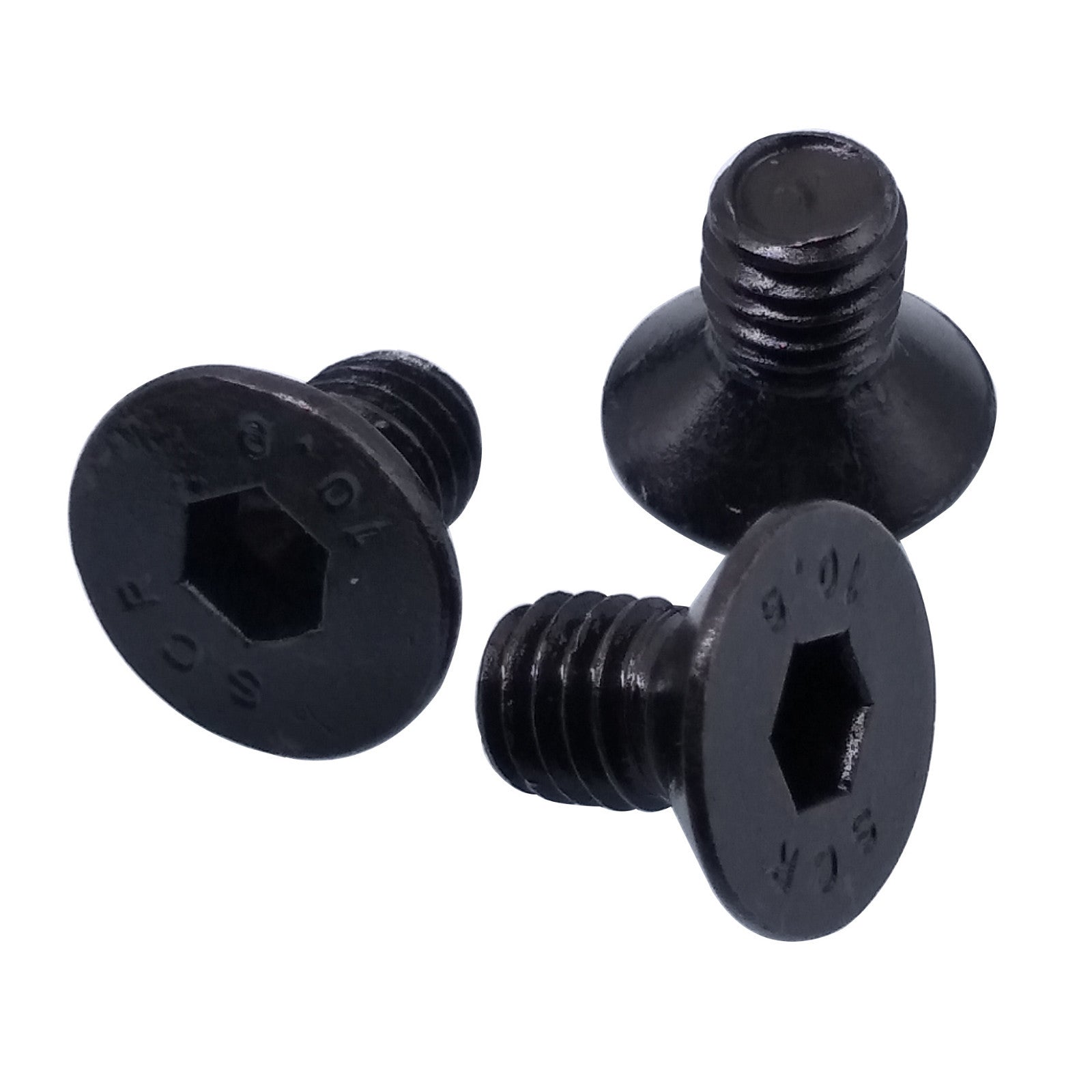 US Stock 50x M6 x 10mm Grade 10.9 Flat Countersunk Hex Socket Bolts Screws Black