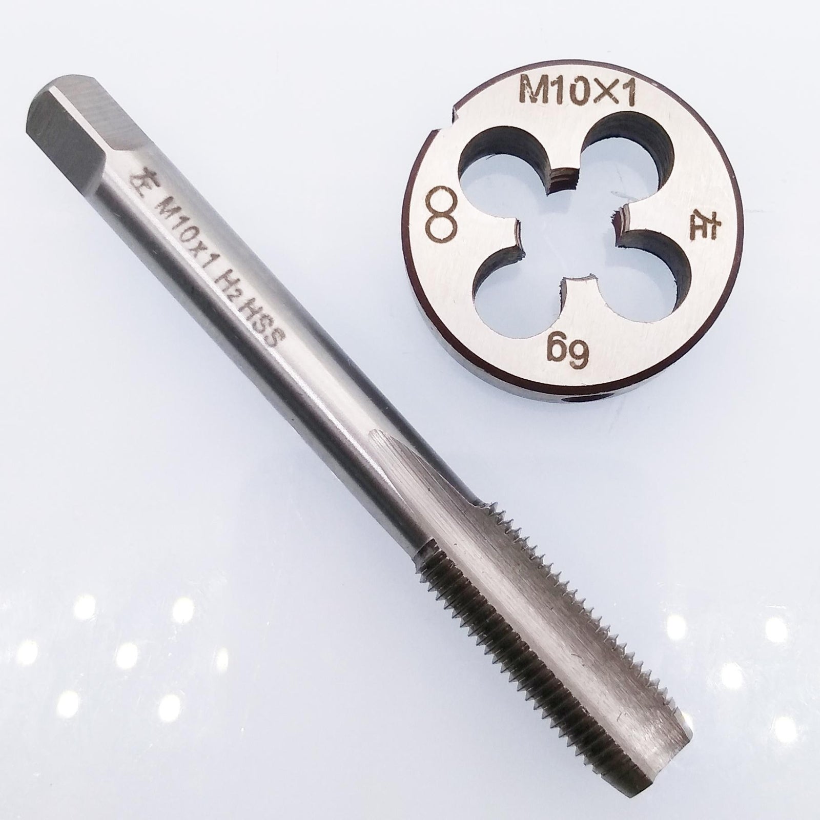 US Stock HSS M10 x 1mm Tap & M10 x 1.0mm Die Metric Thread Left Hand