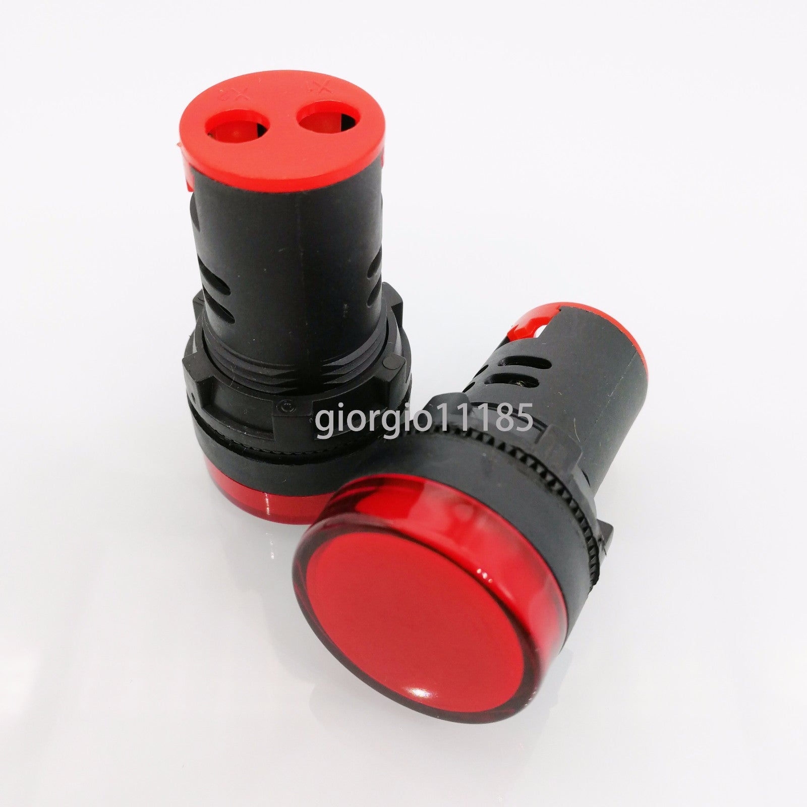 US Stock 5pcs Red LED Power Indicator Signal Light AC DC 12V 22mm AD16-22DS
